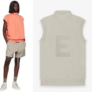 NWOT Fear of god Essentials Mockneck Vest - Smoke